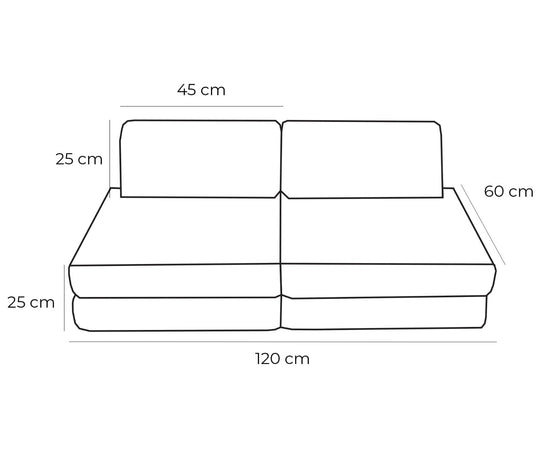 Small Modular Sofa for Kids - Tangle Lagoon Blue