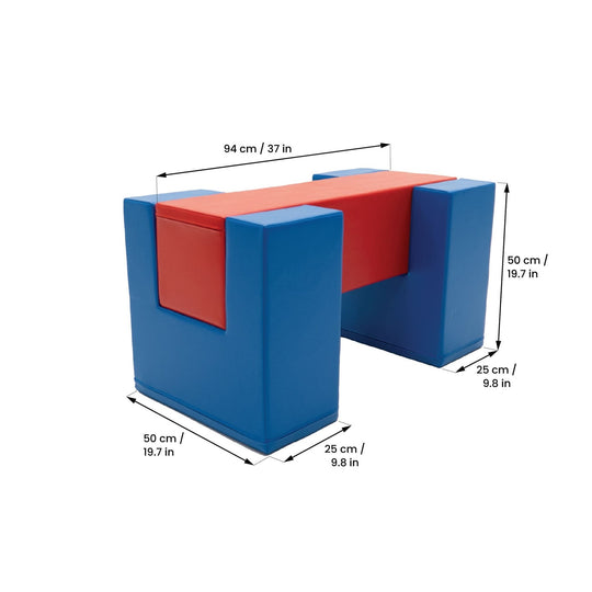 Soft Play Activity Set Balance Bridge - Blue &amp; Red