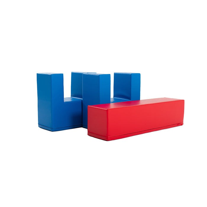 Soft Play Activity Set Balance Bridge - Blue &amp; Red