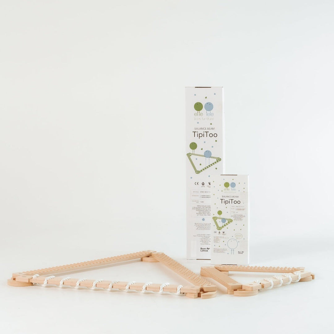 TipiToo® Small Balance Beam 3 Piece Set - White Rope
