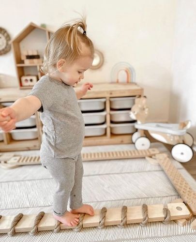 TipiToo® Large Balance Beam 3 Piece Set - Jute Rope