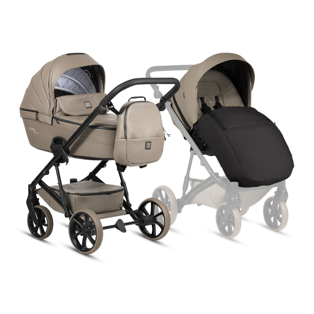Tutis Viva 6+ Leather 2-in-1 Stroller – Cappuccino 149