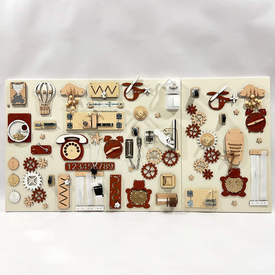 Two-piece wall activity panel (60×80 + 60×39 cm)