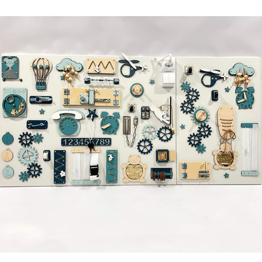 Two-piece wall activity panel (60×80 + 60×39 cm)