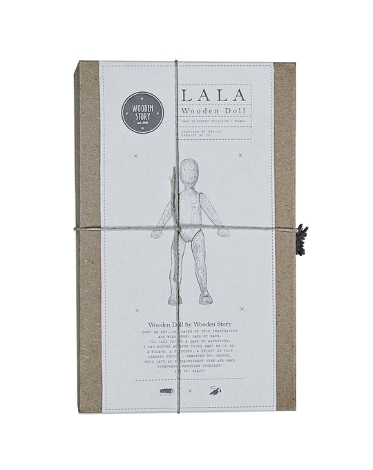 Wooden Walnut Doll with Pants