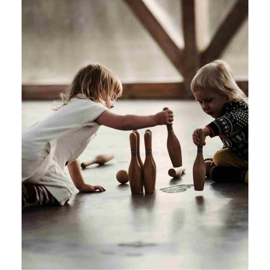 Wooden Bowling Pins - Natural
