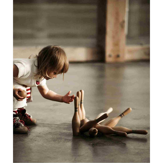 Wooden Bowling Pins - Natural