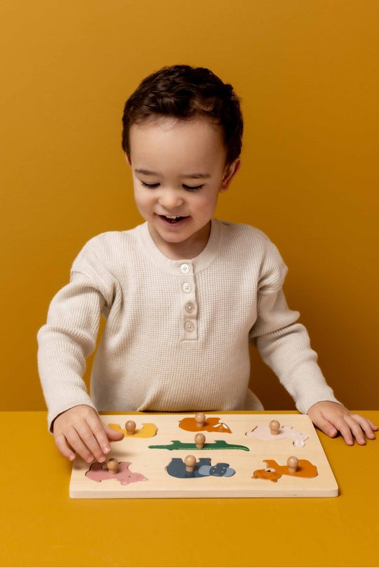 Wooden Puzzle, 7pcs - Trixie Baby Animals